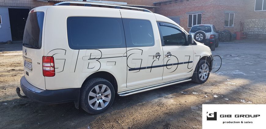 Пороги боковые труба с листом Volkswagen Caddy lll 2-k (04-21) D42 короткая и длинная база 14689 фото