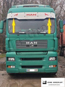 Козирок сонцезахисний з нержавіючого металу для MAN TGA XL 0168 фото