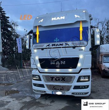 Led Козирок сонцезахисний з нержавіючого металу для MAN TGA (XL) , з кріпленням в комплекті 15832 фото