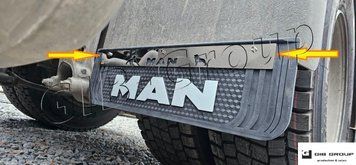 Брендові пластини для посилення задніх бризговиків для Man Tgx (1,5мм) 3176 фото