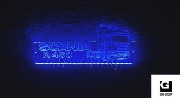 Светодиодная табличка для грузовика SCANIA R 450 синего цвета 16013 фото