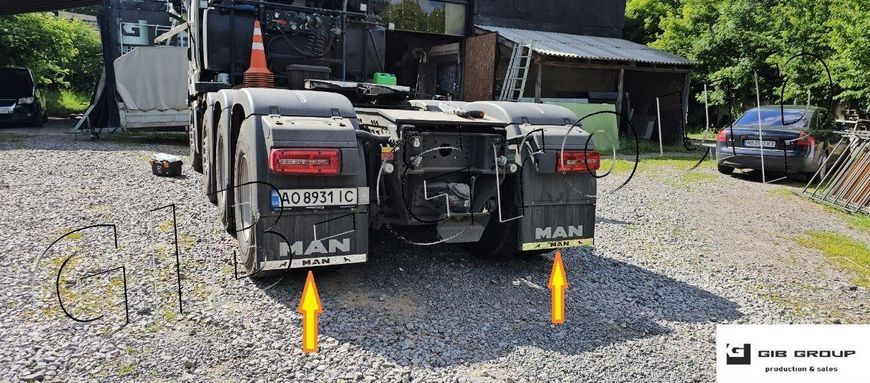 Брендові пластини для посилення задніх бризговиків для Man Tgx (1,5мм) 3176 фото
