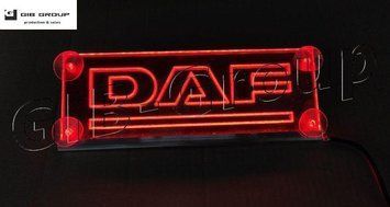 Led Светодиодная табличка для грузовика DAF, красная подсветка (250*100мм) 16002 фото