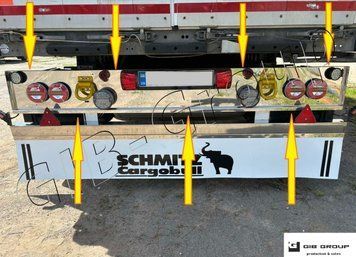 Задній бампер Schmitz (MEGA), харчова нержавіюча сталь 1,5мм 3490/304 фото