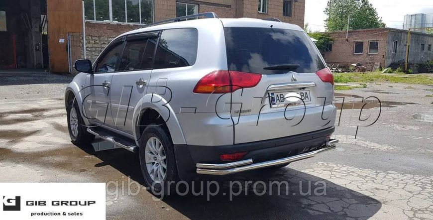Задняя защита (двойная нержавеющая труба - двойной ус) для Toyota Land Cruiser Prado 150 (09+) d60х1,6мм 14040.B1-17.6 фото
