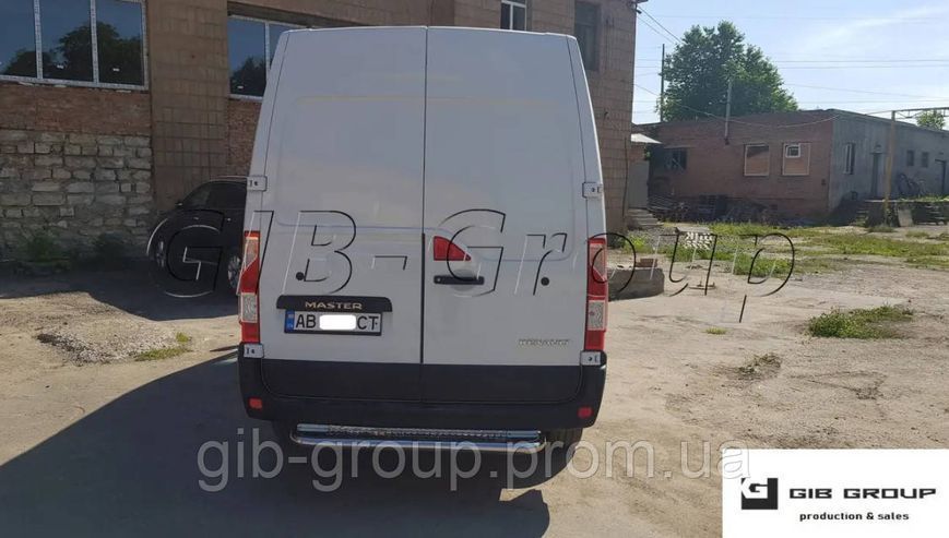 Задній захист (одинарна нержавіюча труба &ndash; одинарний вус) для Volkswagen LT-35 (1996-2006) d60х1,6мм 14135.B1-01.6 фото
